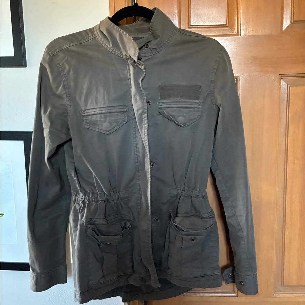 Green Military Cargo Jacket